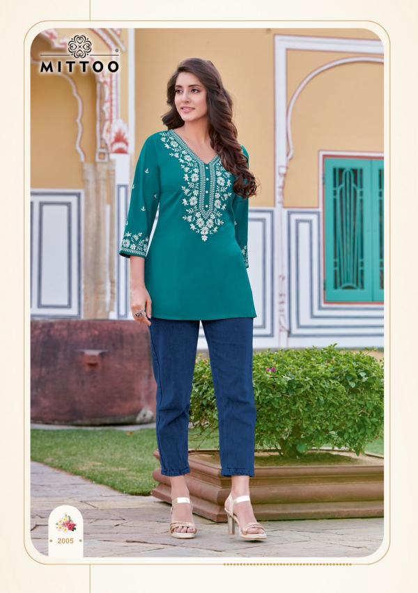 Mittoo Charmi Rayon Western Short Top Collection